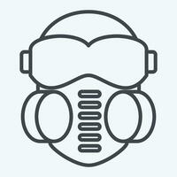 Icon Face mask. related to Poison symbol. line style. simple design editable. simple illustration vector