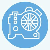 Icon Water Pump. related to Car Maintenance symbol. blue eyes style. simple design editable. simple illustration vector