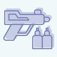 Icon Gun. related to Poison symbol. two tone style. simple design editable. simple illustration vector