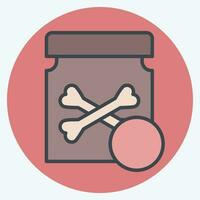 Icon Pills. related to Poison symbol. color mate style. simple design editable. simple illustration vector