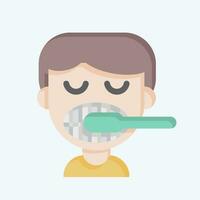 Icon ToothBrush. related to Dentist symbol. flat style. simple design editable. simple illustration vector