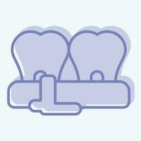 Icon Gingivitis. related to Dentist symbol. two tone style. simple design editable. simple illustration vector