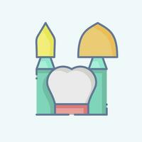 Icon Carbide Finishing. related to Dentist symbol. doodle style. simple design editable. simple illustration vector