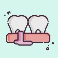 Icon Gingivitis. related to Dentist symbol. MBE style. simple design editable. simple illustration vector