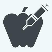 Icon Poisoned Apple. related to Poison symbol. glyph style. simple design editable. simple illustration vector