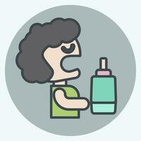 Icon Mouthwash. related to Dentist symbol. color mate style. simple design editable. simple illustration vector