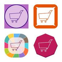 icono de vector de carrito de compras único