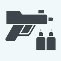 Icon Gun. related to Poison symbol. glyph style. simple design editable. simple illustration vector