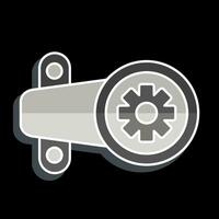 Icon Steering Gearbox. related to Car Maintenance symbol. glossy style. simple design editable. simple illustration vector