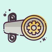 Icon Steering Gearbox. related to Car Maintenance symbol. MBE style. simple design editable. simple illustration vector