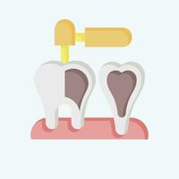 icono endodoncista. relacionado a dentista símbolo. plano estilo. sencillo diseño editable. sencillo ilustración vector