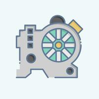 Icon Water Pump. related to Car Maintenance symbol. doodle style. simple design editable. simple illustration vector