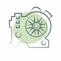 Icon Water Pump. related to Car Maintenance symbol. Color Spot Style. simple design editable. simple illustration vector