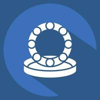 Icon Wheel Bearings. related to Car Maintenance symbol. long shadow style. simple design editable. simple illustration vector