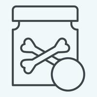 Icon Pills. related to Poison symbol. line style. simple design editable. simple illustration vector