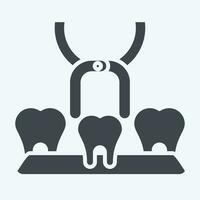 Icon Tooth Extra. related to Dentist symbol. glyph style. simple design editable. simple illustration vector