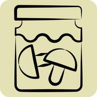 Icon Mushroom. related to Poison symbol. hand drawn style. simple design editable. simple illustration vector