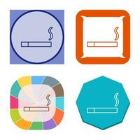 Unique Lit Cigarette Vector Icon