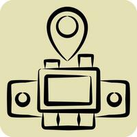 Icon Map Sensor. related to Car Maintenance symbol. hand drawn style. simple design editable. simple illustration vector