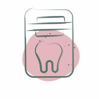 Icon Dental Floss. related to Dentist symbol. Color Spot Style. simple design editable. simple illustration vector