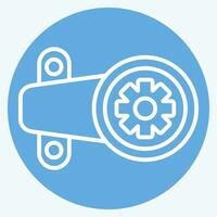 Icon Steering Gearbox. related to Car Maintenance symbol. blue eyes style. simple design editable. simple illustration vector