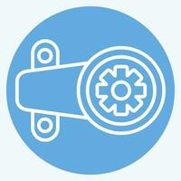 Icon Steering Gearbox. related to Car Maintenance symbol. blue eyes style. simple design editable. simple illustration vector