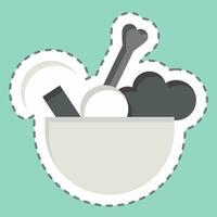 Sticker line cut Poison. related to Poison symbol. simple design editable. simple illustration vector