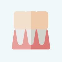 Icon Incisor. related to Dentist symbol. flat style. simple design editable. simple illustration vector