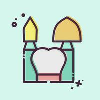 Icon Carbide Finishing. related to Dentist symbol. MBE style. simple design editable. simple illustration vector