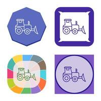 Industrial Tractor Vector Icon