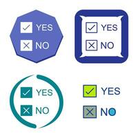 Yes No Option Vector Icon