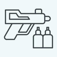 Icon Gun. related to Poison symbol. line style. simple design editable. simple illustration vector