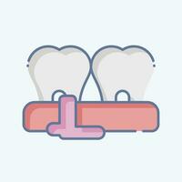 Icon Gingivitis. related to Dentist symbol. doodle style. simple design editable. simple illustration vector