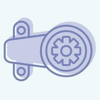 Icon Steering Gearbox. related to Car Maintenance symbol. two tone style. simple design editable. simple illustration vector