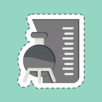 Sticker line cut Laboratory. related to Poison symbol. simple design editable. simple illustration vector