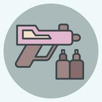 Icon Gun. related to Poison symbol. color mate style. simple design editable. simple illustration vector