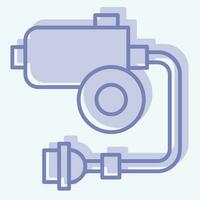 Icon Wiper Motor. related to Car Maintenance symbol. two tone style. simple design editable. simple illustration vector