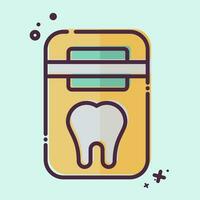 Icon Dental Floss. related to Dentist symbol. MBE style. simple design editable. simple illustration vector