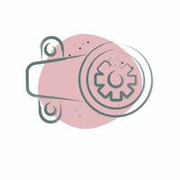 Icon Steering Gearbox. related to Car Maintenance symbol. Color Spot Style. simple design editable. simple illustration vector