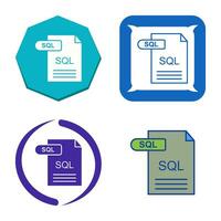 icono de vector de sql