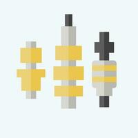 Icon Glow Plug. related to Car Maintenance symbol. flat style. simple design editable. simple illustration vector