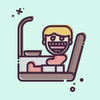 Icon Dentist Chair. related to Dentist symbol. MBE style. simple design editable. simple illustration vector