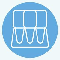 Icon Incisor. related to Dentist symbol. blue eyes style. simple design editable. simple illustration vector