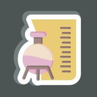 Sticker Laboratory. related to Poison symbol. simple design editable. simple illustration vector