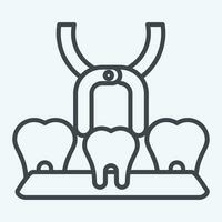 Icon Tooth Extra. related to Dentist symbol. line style. simple design editable. simple illustration vector