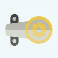 Icon Steering Gearbox. related to Car Maintenance symbol. flat style. simple design editable. simple illustration vector