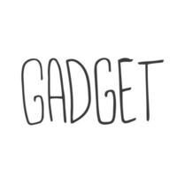 Doodle GADGET word lettering in vector