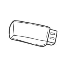 flash disk using doodle or hand drawing style vector