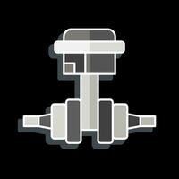 Icon Crankshaft. related to Car Maintenance symbol. glossy style. simple design editable. simple illustration vector