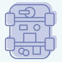 Icon Drivetrain. related to Car Maintenance symbol. two tone style. simple design editable. simple illustration vector